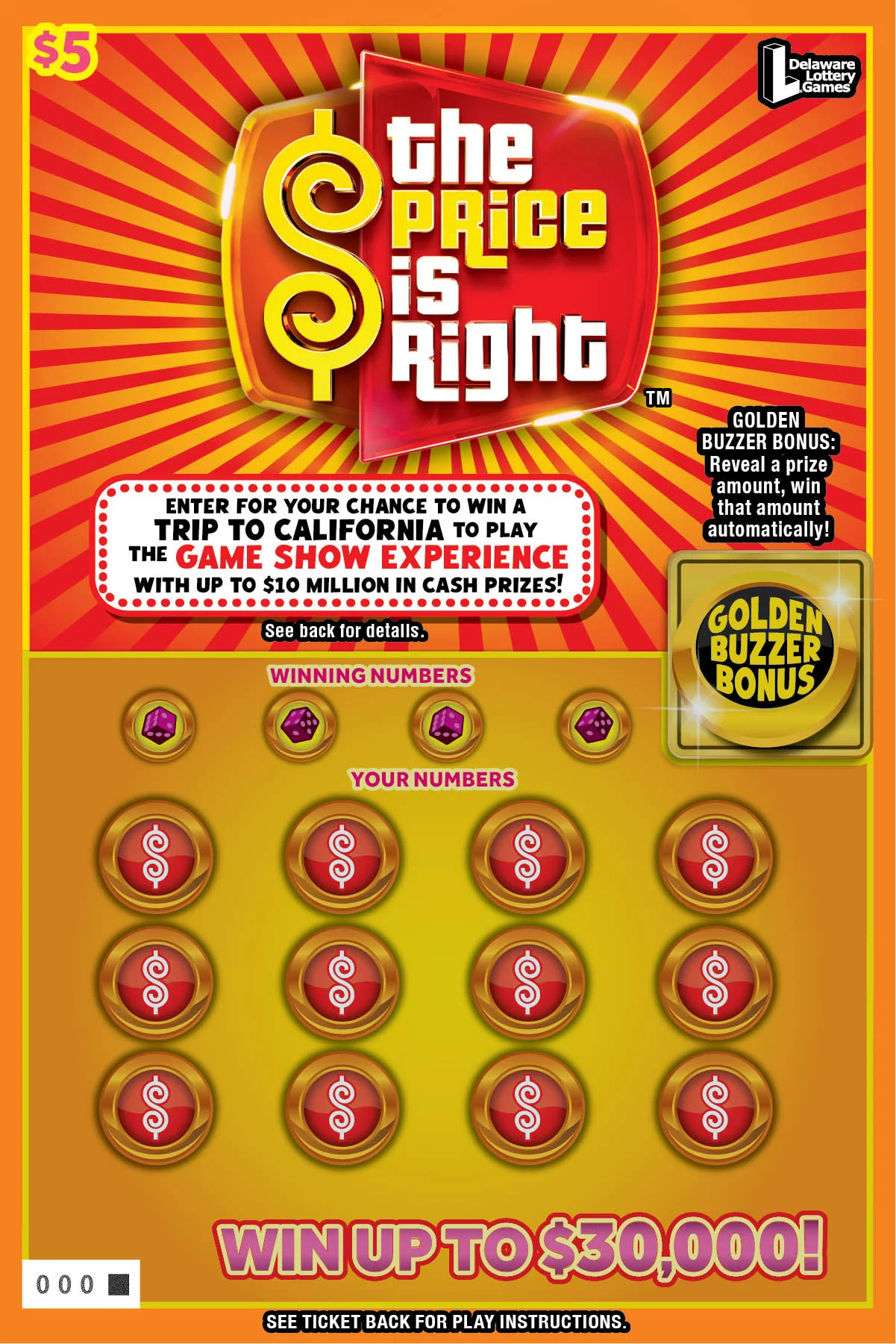 Price is Right scratch-off ticket