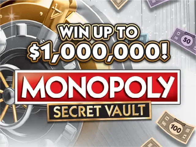 MONOPOLY™ SECRET VAULT (Game #1567) scratch-off ticket