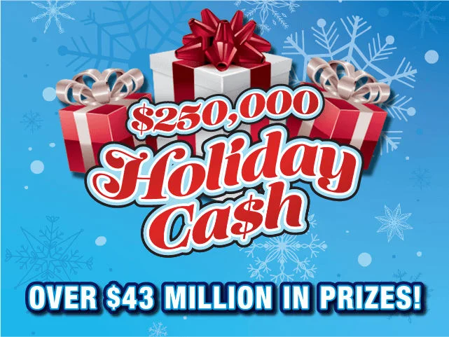 $250,000 HOLIDAY CA$H scratch-off ticket