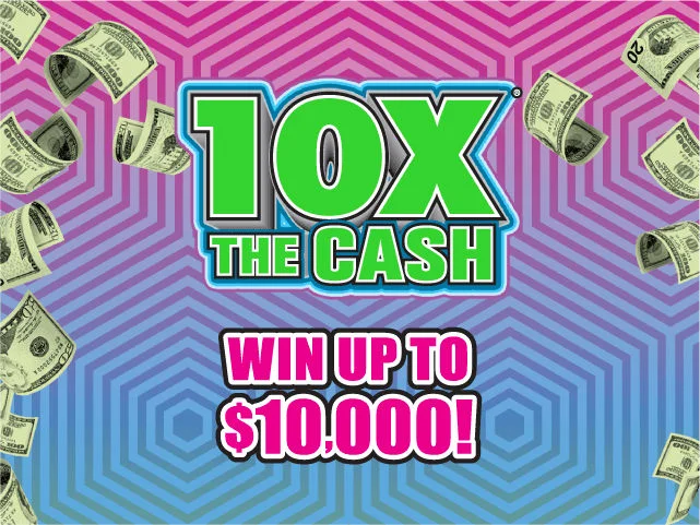 10X® THE CASH scratch-off ticket