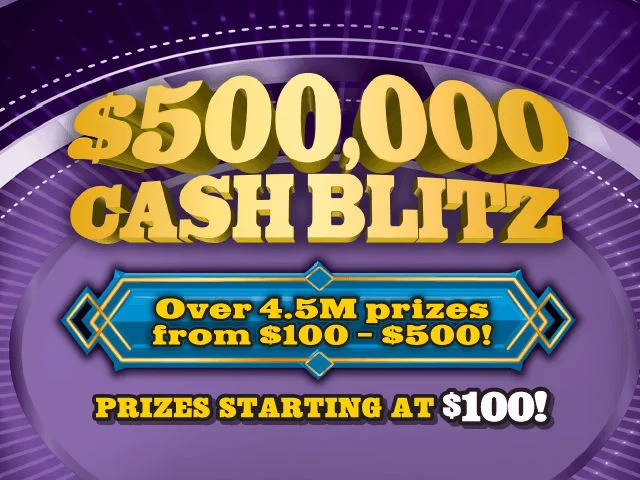 $500,000 Cash Blitz scratch-off ticket