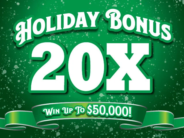 Holiday Bonus 20X (#1649), a $2 Florida Lottery scratch-off ticket