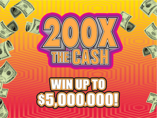 200X The Cash $20 Florida Lottery scratch-off ticket