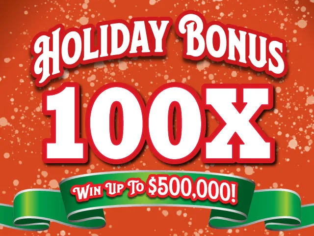 Holiday Bonus 100X $10 Florida Lottery scratch-off ticket