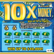 10X THE MONEY scratch-off ticket