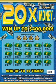 20X THE MONEY (Game #1421) scratch-off ticket