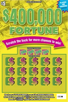 $400,000 FORTUNE scratch-off ticket