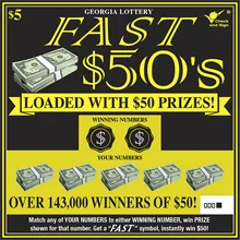 FAST $50'S scratch-off ticket