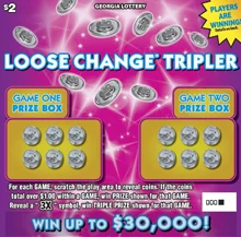 LOOSE CHANGE TRIPLER scratch-off ticket
