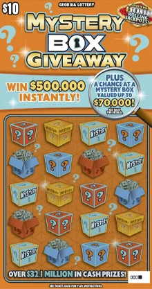 MYSTERY BOX GIVEAWAY scratch-off ticket