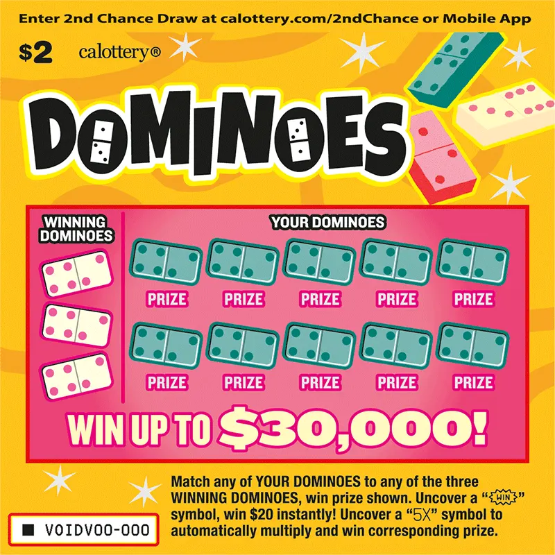 Dominoes scratch-off ticket