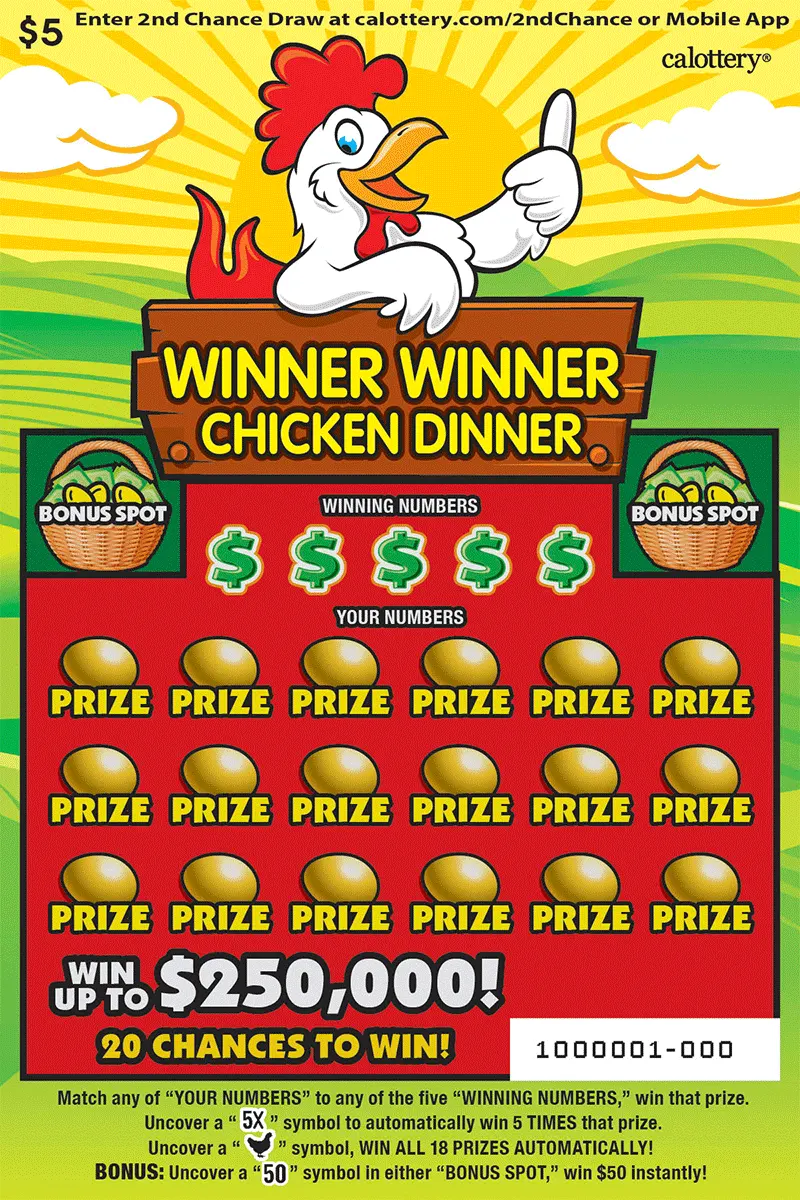 Winner Winner Chicken Dinner scratch-off ticket