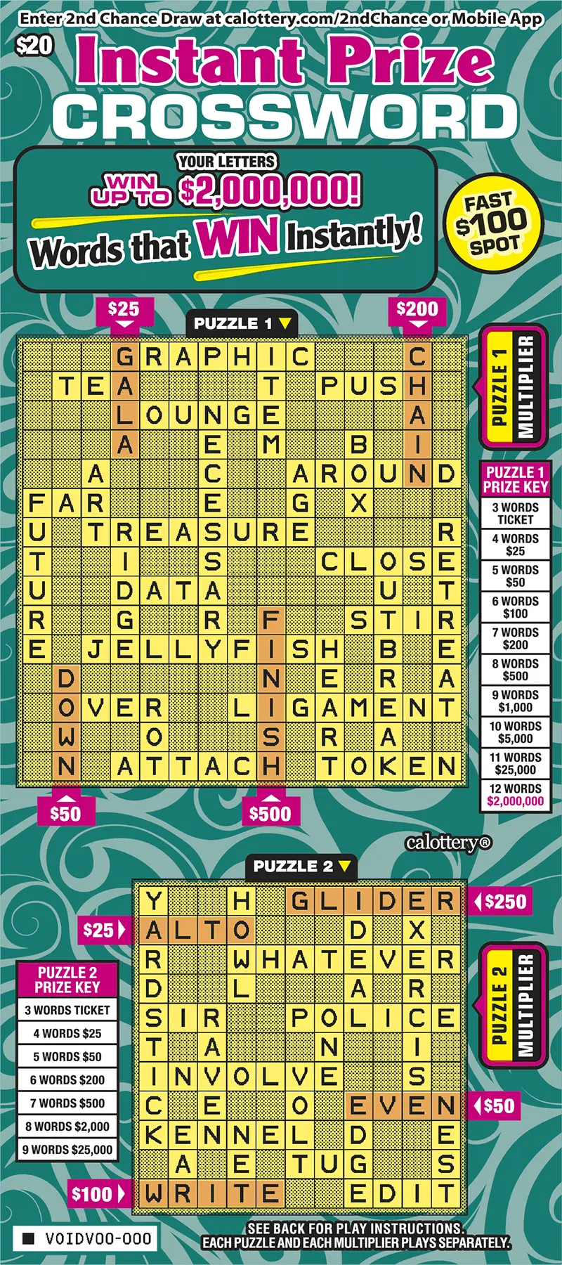 Instant Prize Crossword (Game #1634)