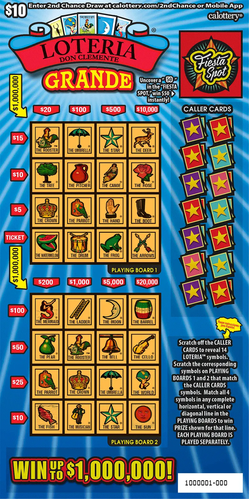 LOTERIA GRANDE scratch-off ticket