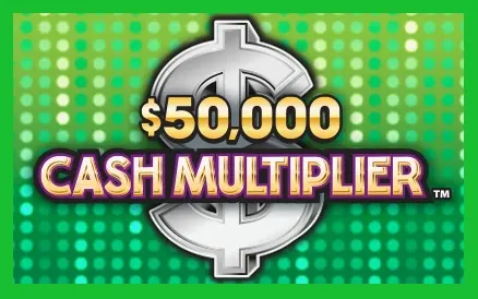 $50,000 Cash Multiplier scratch-off ticket