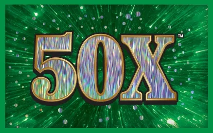 50X scratch-off ticket