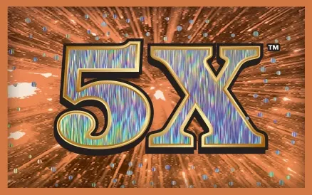 5X scratch-off ticket