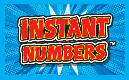 Instant Numbers scratch-off ticket