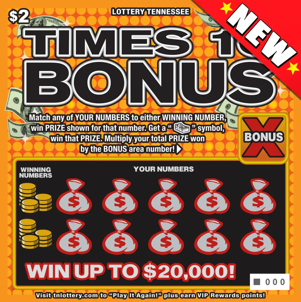 Times 10 Bonus scratch-off ticket