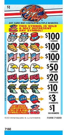 Aim High scratch-off ticket