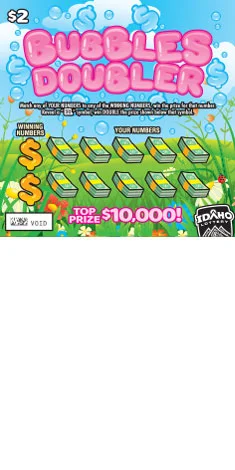 Bubbles Doubler scratch-off ticket