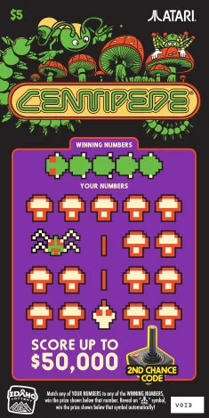 Centipede scratch-off ticket