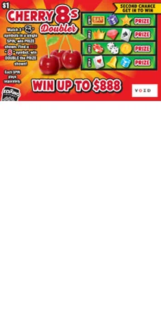 Cherry 8s Doubler scratch-off ticket