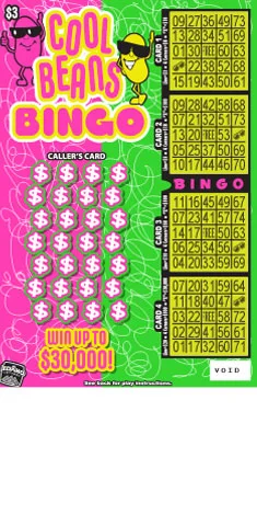 Cool Beans Bingo scratch-off ticket