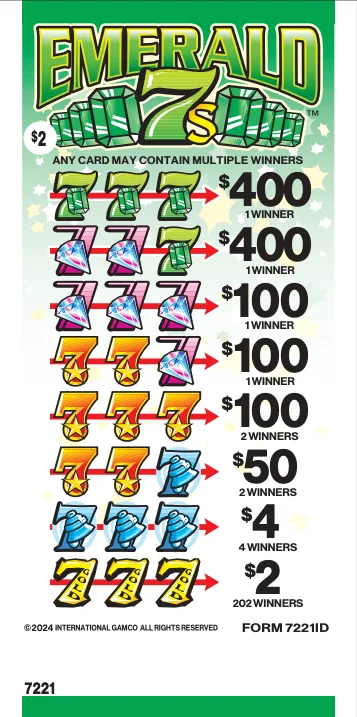 Emerald 7s scratch-off ticket