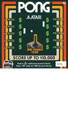 Pong scratch-off ticket
