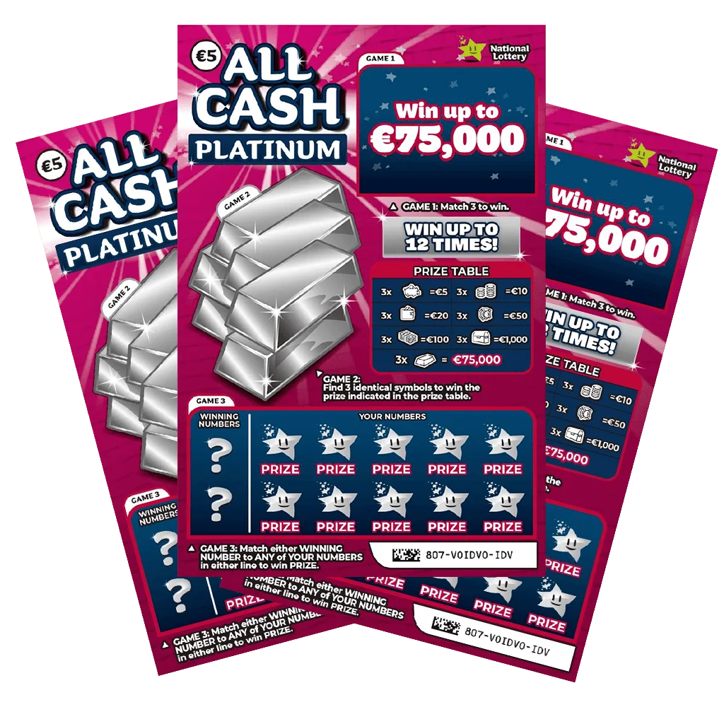 All Cash Platinum (#807) scratch-off ticket