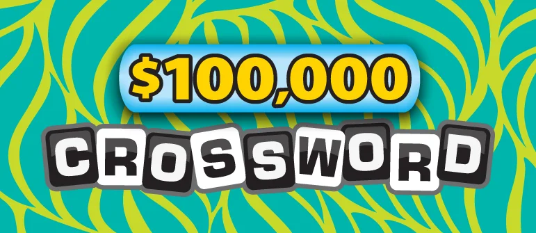 $100,000 Crossword 2026 scratch-off ticket