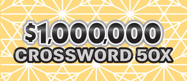 $1,000,000 Crossword 50X scratch-off ticket