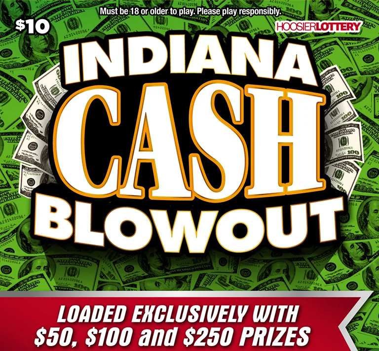 INDIANA CASH BLOWOUT scratch-off ticket