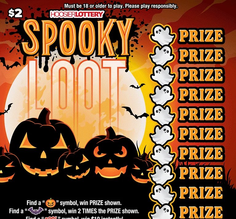 SPOOKY LOOT scratch-off ticket
