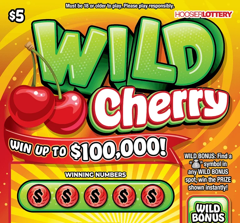 WILD CHERRY scratch-off ticket