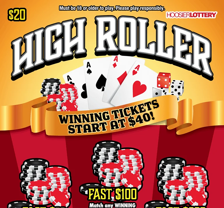 HIGH ROLLER scratch-off ticket