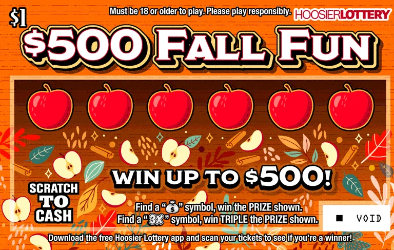 $500 FALL FUN scratch-off ticket