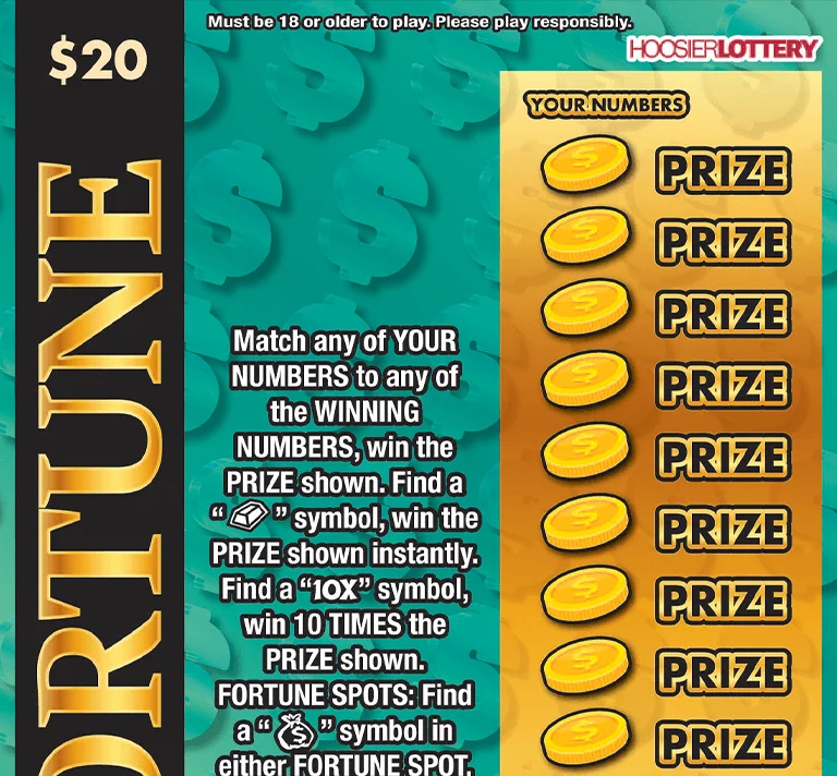 $500,000 FORTUNE scratch-off ticket
