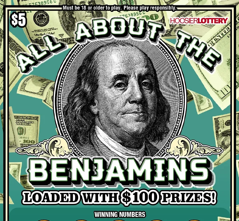 ALL ABOUT THE BENJAMINS scratch-off ticket