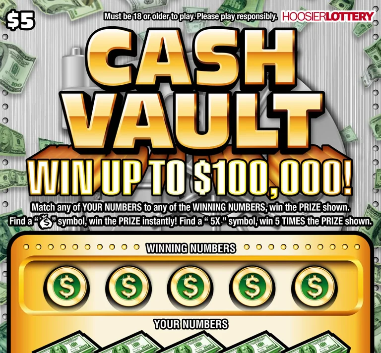 CASH VAULT scratch-off ticket