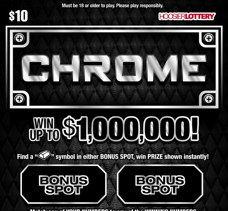 CHROME scratch-off ticket