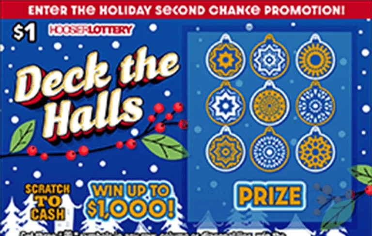 DECK THE HALLS scratch-off ticket