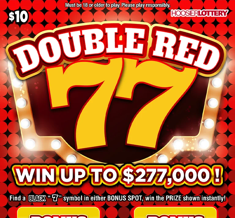 DOUBLE RED 77 scratch-off ticket