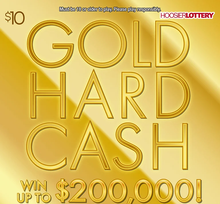 GOLD HARD CASH scratch-off ticket