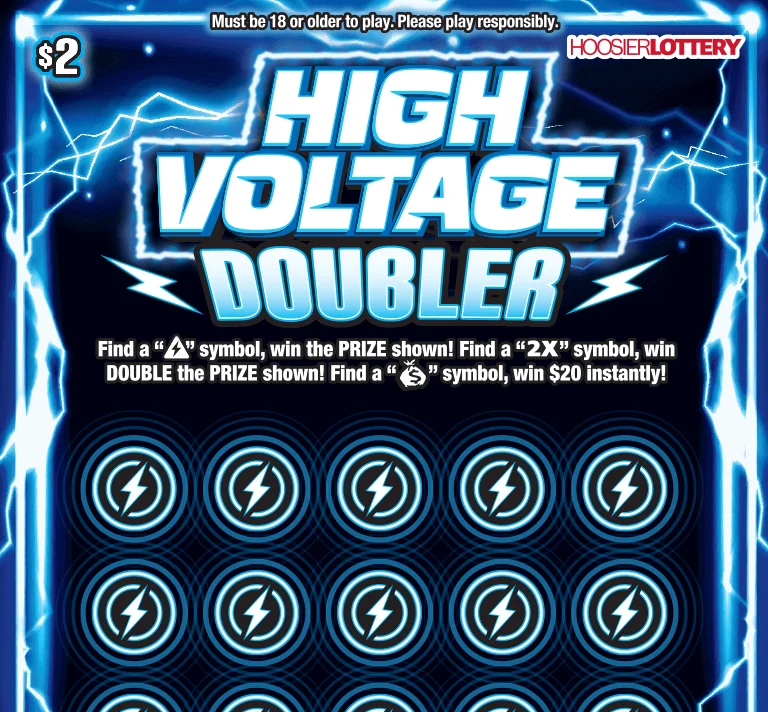 HIGH VOLTAGE DOUBLER scratch-off ticket