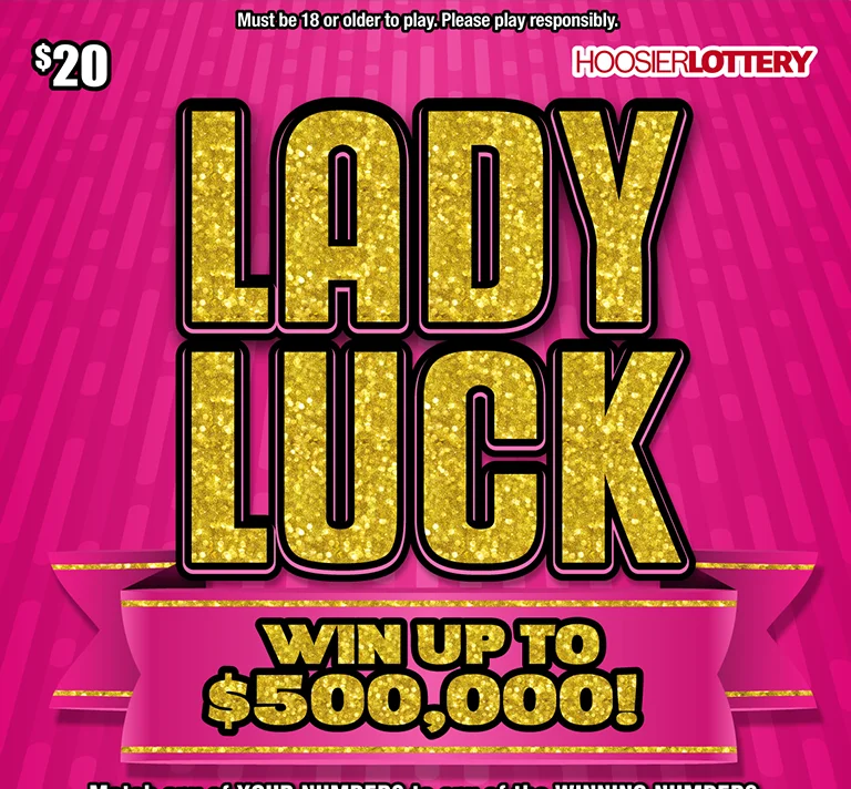 LADY LUCK scratch-off ticket