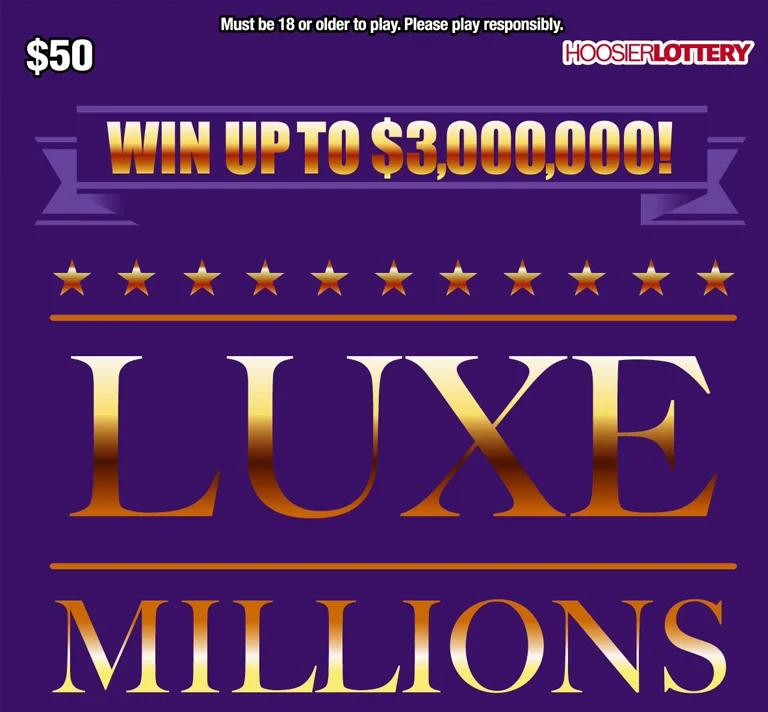 LUXE MILLIONS scratch-off ticket