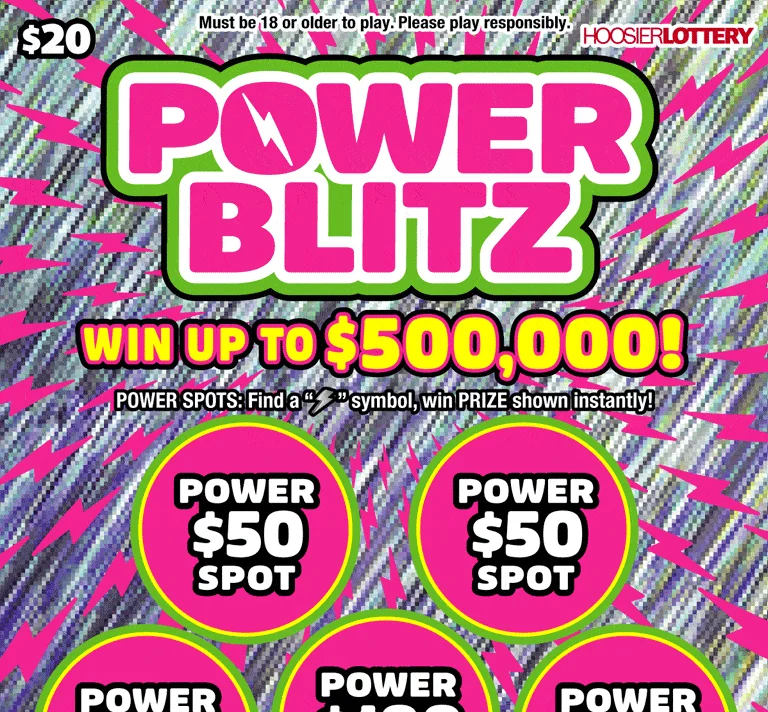POWER BLITZ scratch-off ticket