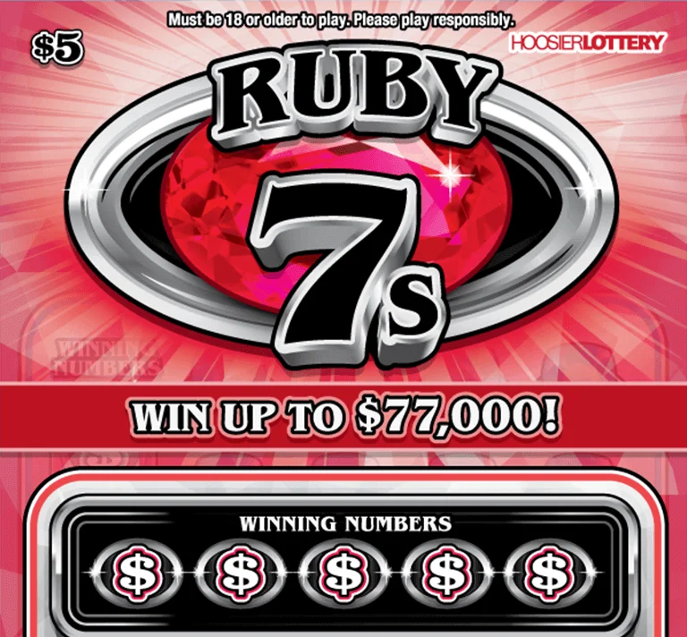 RUBY 7s scratch-off ticket